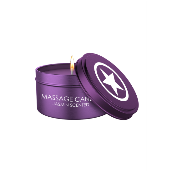 Ouch! Massage Candle Mischievous Scented Purple masážní svíčka s vůní jasmínu
