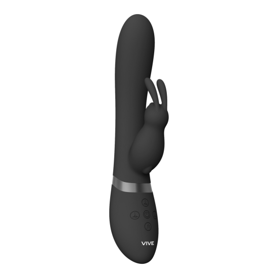 VIVE by Shots Taka - Inflatable and Vibrating Rabbit Vibrator - Black