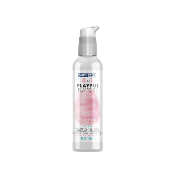 Swiss Navy 4 in 1 Lubricant with Cotton Candy Flavor - 4 fl oz / 118 ml