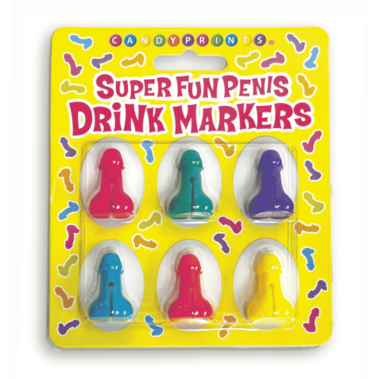 Super Fun Penis Cocktail Markers 6 ks