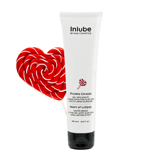 Nuei Inlube Waterbased Lubricant - Heart of Lollipop - 3.4 fl oz / 100 ml