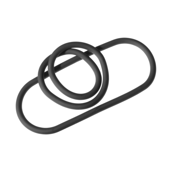 Silicone 9" Slim Wrap Ring - Black