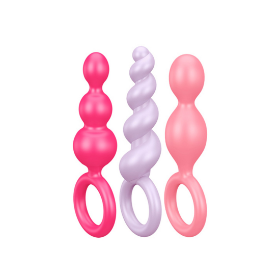 Satisfyer Booty Call anální kolík sada barevná 3 ks