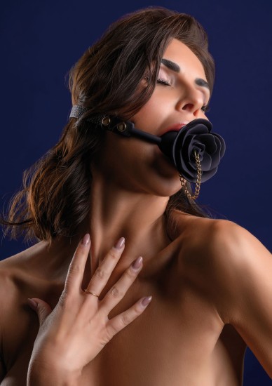 Taboom Dona Rose Ball Gag with Plug Black