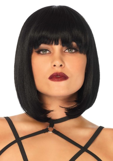 Leg Avenue Paruka s ofinou Short Natural Bob černá krátká