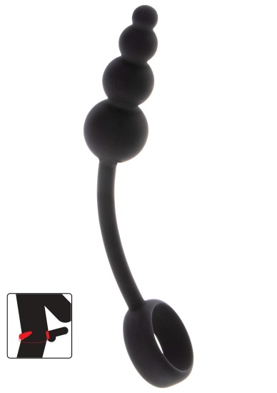ToyJoy Manpower Anal Plug & Cock Ring Black