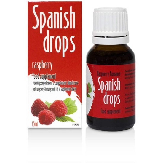 Španělské mušky kapky s příchutí malin 15ml