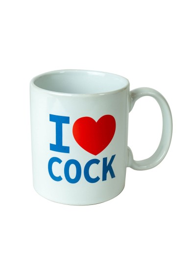 Hrnek I LOVE COCK bílý