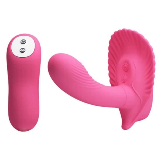 Pretty Love Shell Stimulator with Remote Control Pink