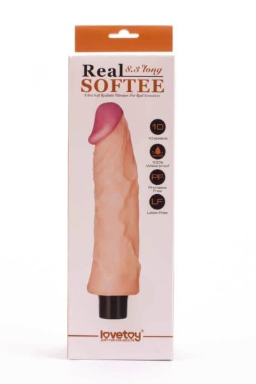 LoveToy REAL SOFTEE Vibrating Dildo 8,3"