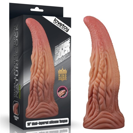 LoveToy Dual Layered Platinum Silicone Nature Tongue 10