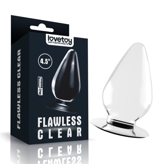 LoveToy Flawless Clear Anal Plug 4.5"