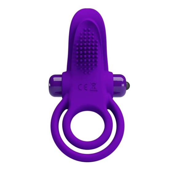 Pretty Love Vibrant Penis Ring Purple 10 s - erekční kroužek s vibracemi Fioletowy