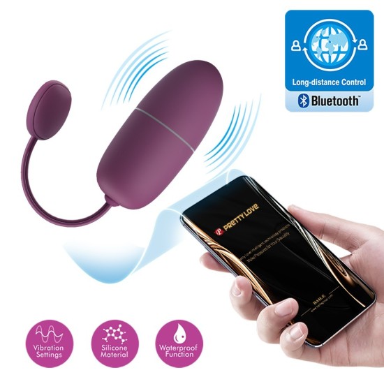 Pretty Love Nymph Vibrating Egg with App Global Remote Control Series Purple