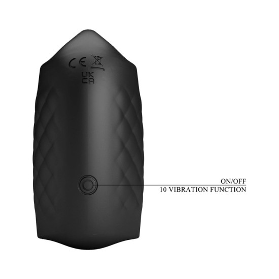 Pretty Love Black Glans Trainer with 10 Vibration Settings