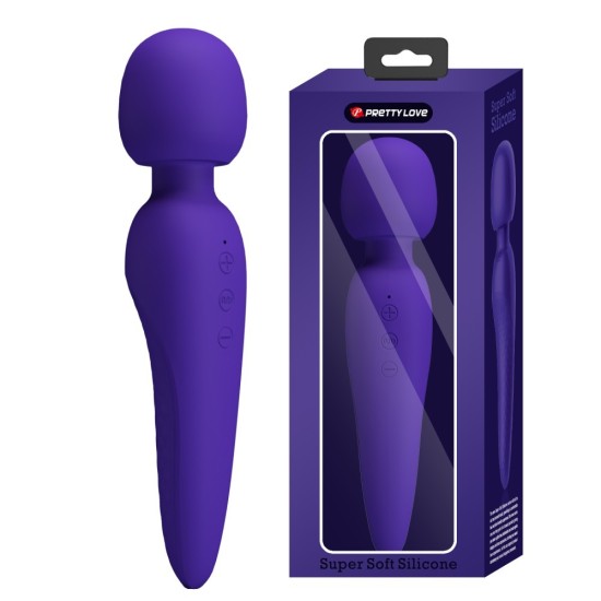 Pretty Love Meredith Super Soft Silicone Massage Wand Purple