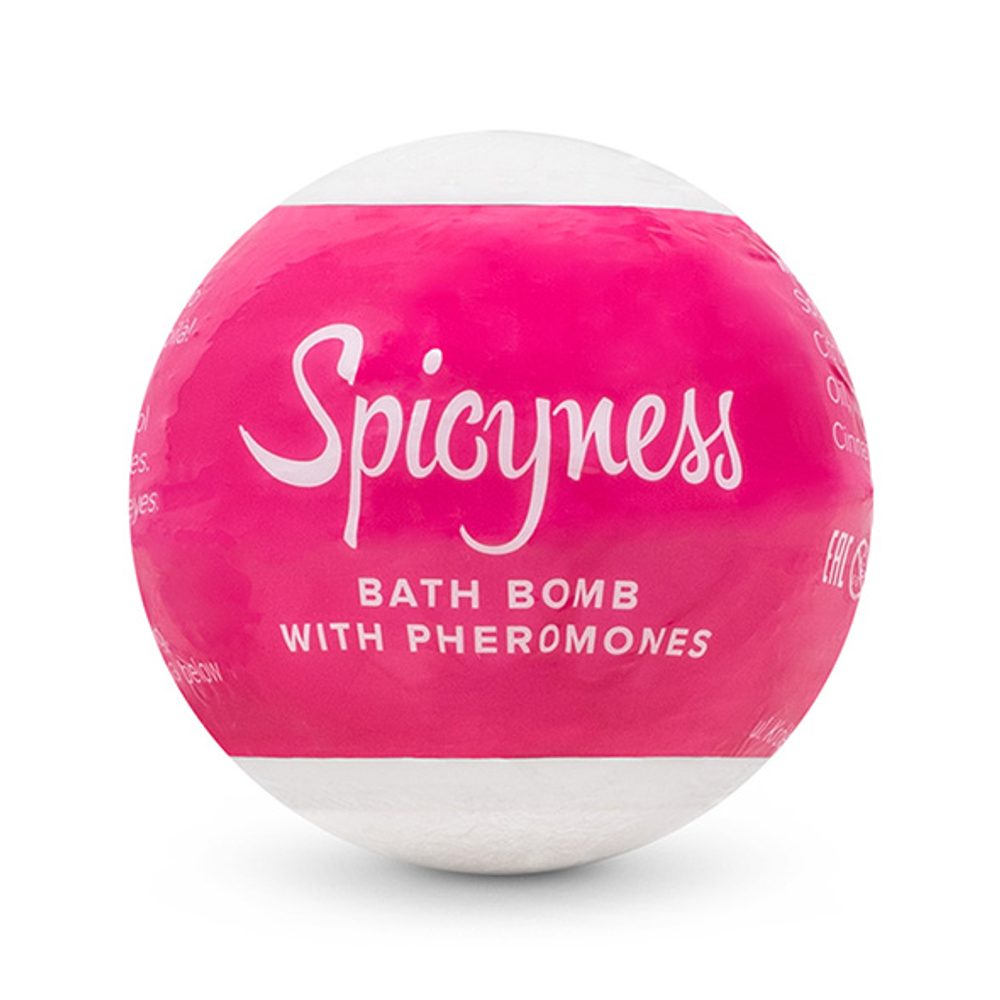 OBSESSIVE Spicyness - BATH BOMB WITH PHEROMONES 100 g - růžová - 100g