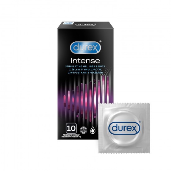 Durex Intense Orgasmic – vroubkované kondomy (10 ks)