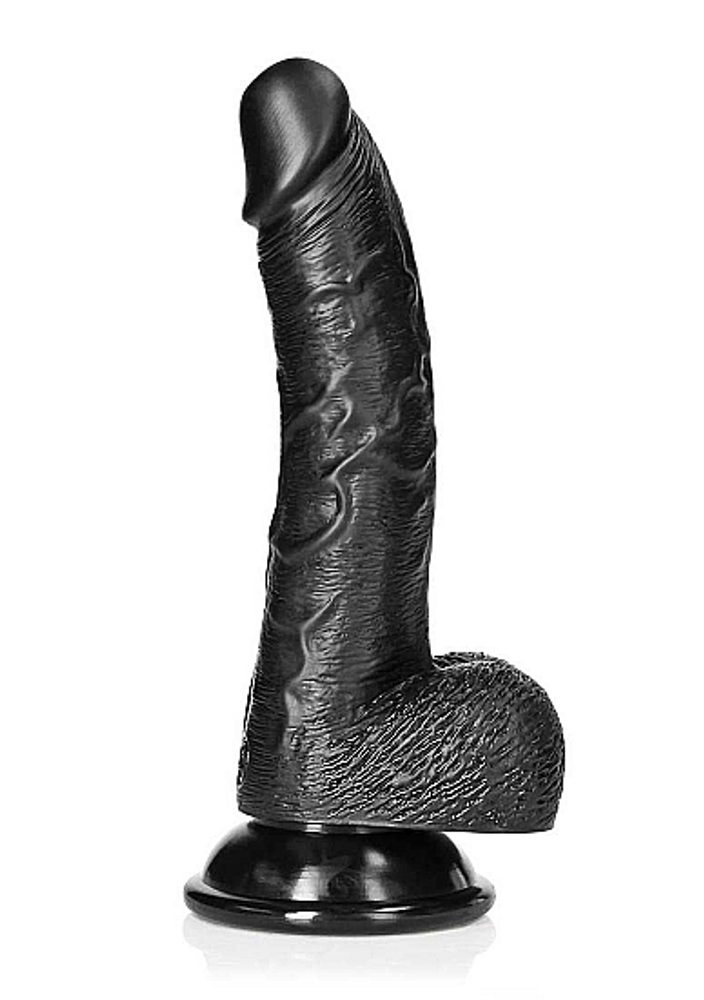 RealRock Curved Realistic Dildo Balls Suction Cup 7"